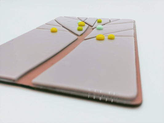 through rose colored trees