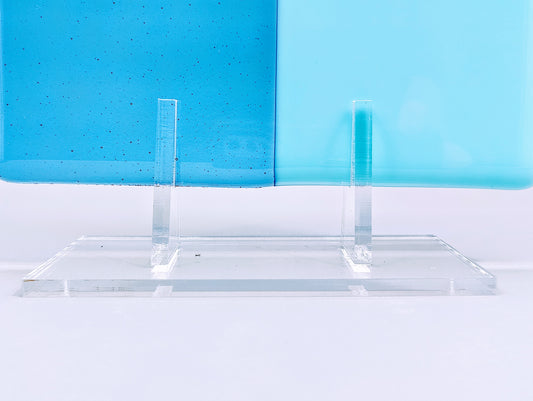 Clear Acrylic Fused Glass Art Stand - Angled, Standard Size