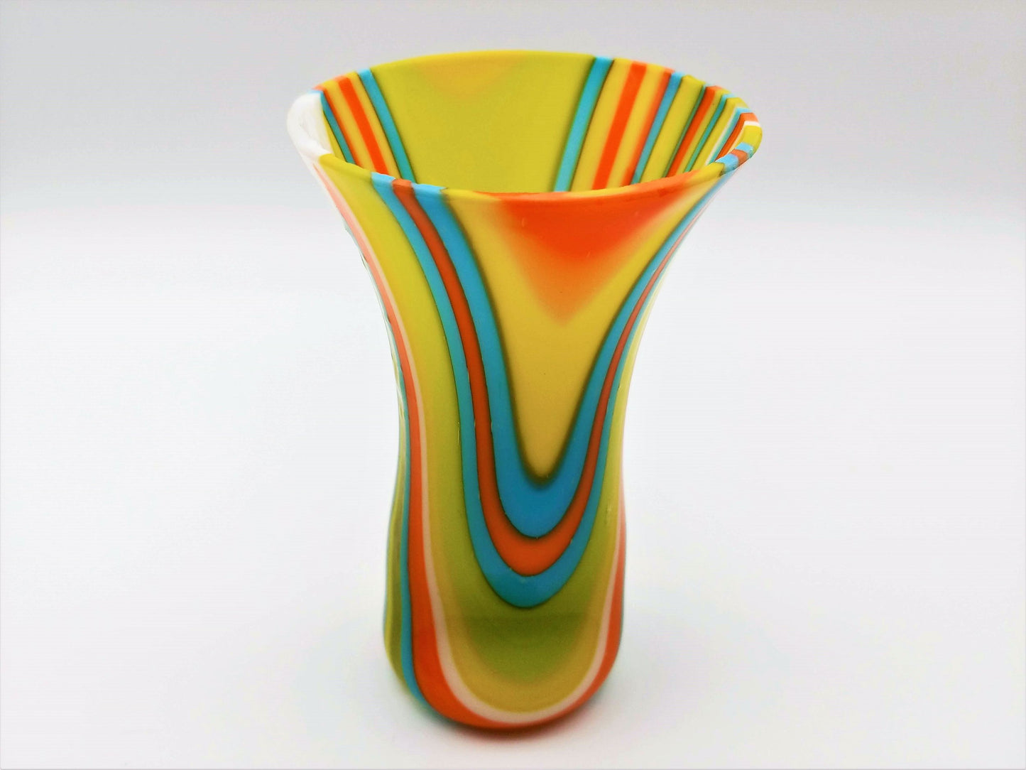 bright stripe drop vase