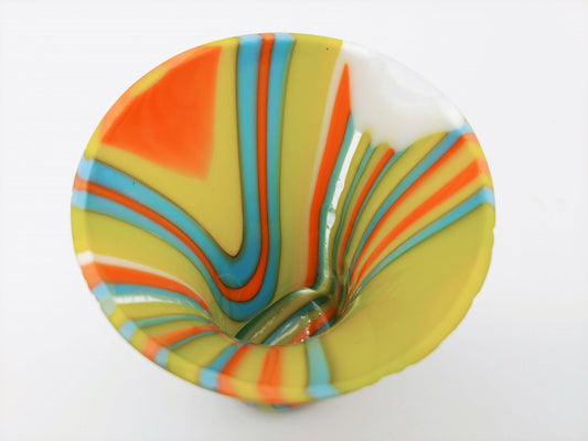 bright stripe drop vase