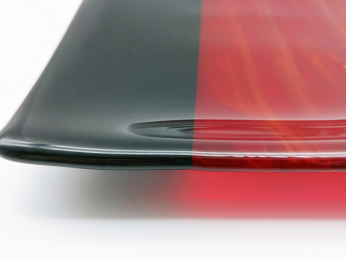 classy black and red platter