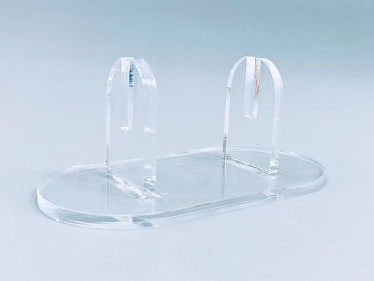 Clear Acrylic Fused Glass Art Stand - Curved, Standard Size