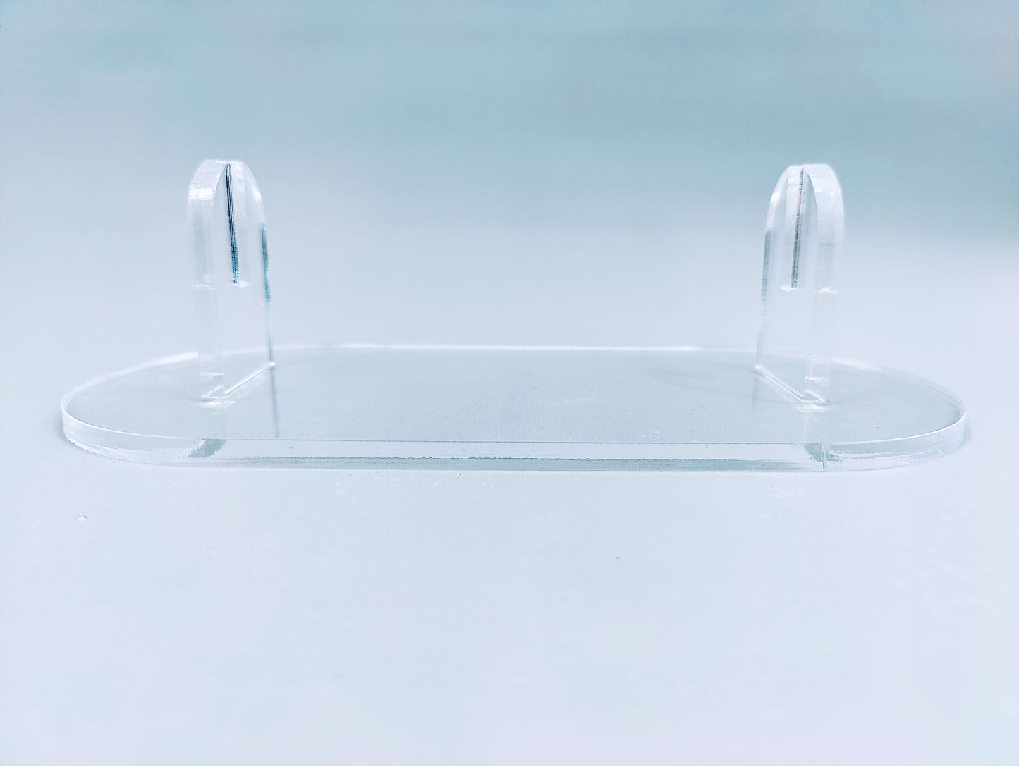 Clear Acrylic Fused Glass Art Stand - Curved, Large Size