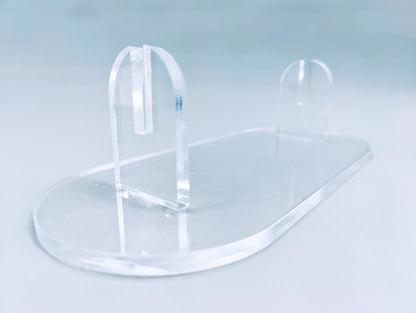 Clear Acrylic Fused Glass Art Stand - Curved, Large Size