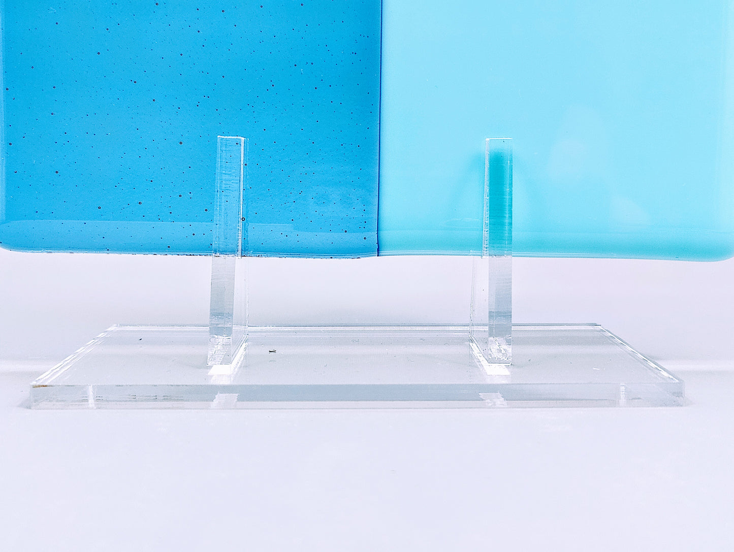 Clear Acrylic Fused Glass Art Stand - Angled, Standard Size