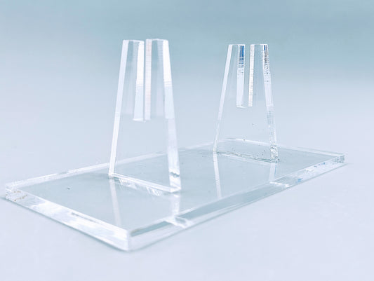Clear Acrylic Fused Glass Art Stand - Angled, Standard Size