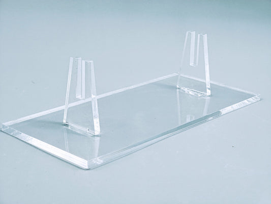 Clear Acrylic Fused Glass Art Stand - Angled, Large Size