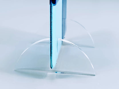 Clear Acrylic Mini Fused Glass Art Stand - Curved, 1 pair