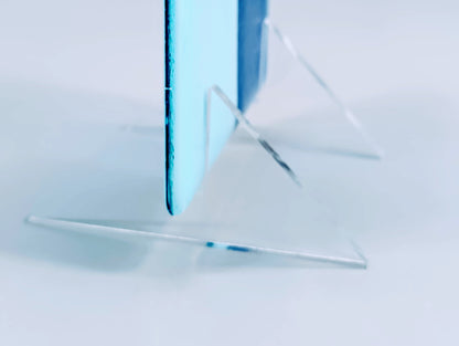 Clear Acrylic Mini Fused Glass Art Stand - Angled, 1 pair