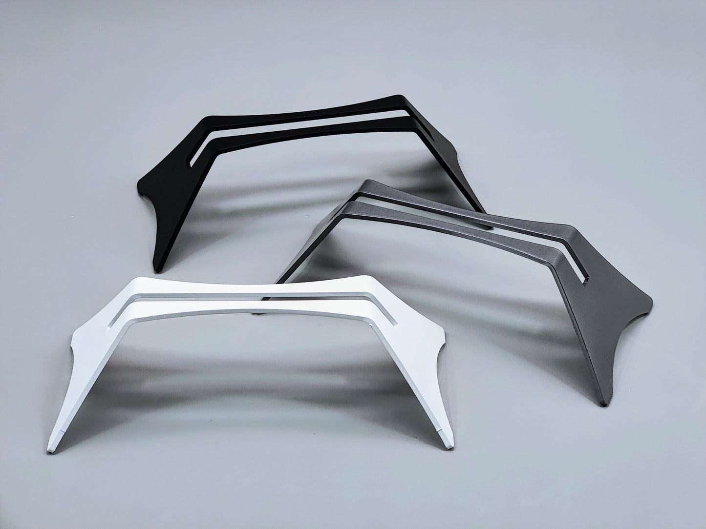 Powder-Coated Aluminum Fused Glass Art Stand - Down-Facing, Large Size