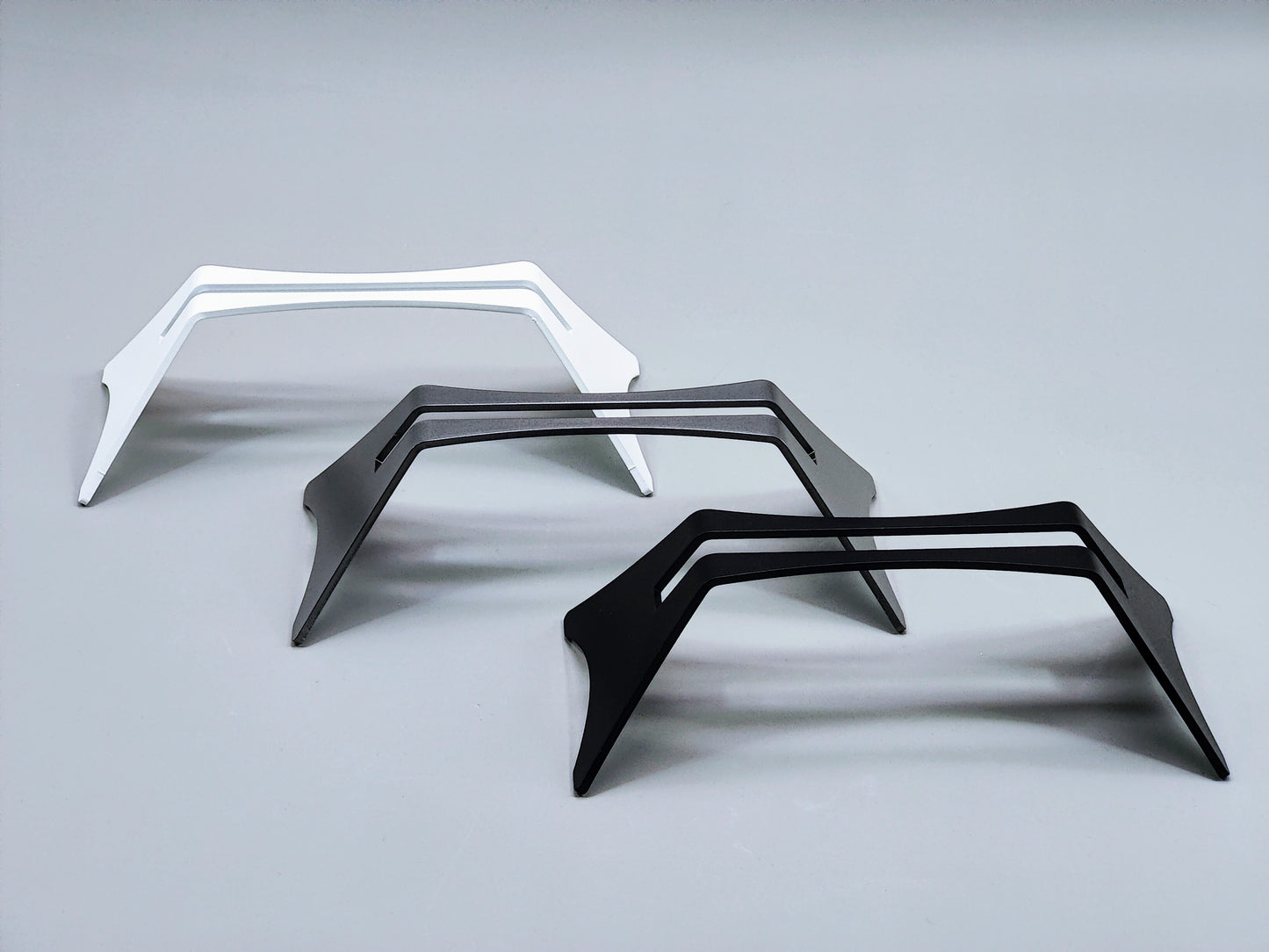 Powder-Coated Aluminum Fused Glass Art Stand - Down-Facing, Large Size