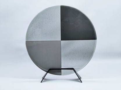 Powder-Coated Aluminum Fused Glass Art Stand - Down-Facing, Large Size