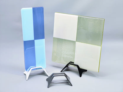 Powder-Coated Aluminum Fused Glass Art Stand - Down-Facing, Standard Size