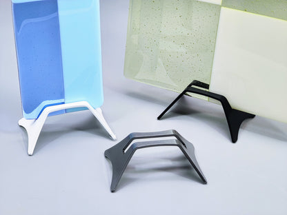 Powder-Coated Aluminum Fused Glass Art Stand - Down-Facing, Standard Size