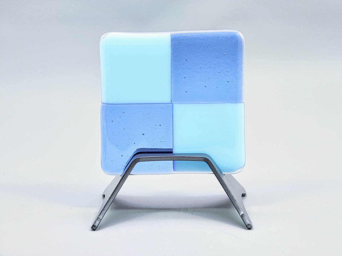 Powder-Coated Aluminum Fused Glass Art Stand - Down-Facing, Standard Size