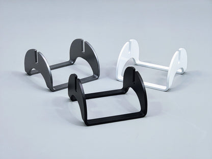 Powder-Coated Aluminum Fused Glass Art Stand - Up-Facing Curved, Standard Size