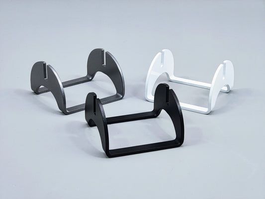 Powder-Coated Aluminum Fused Glass Art Stand - Up-Facing Curved, Standard Size