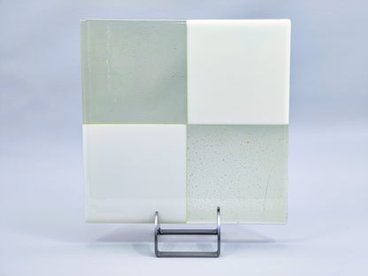 Powder-Coated Aluminum Fused Glass Art Stand - Up-Facing Curved, Standard Size