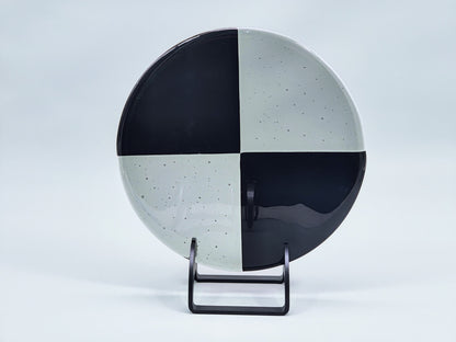 Powder-Coated Aluminum Fused Glass Art Stand - Up-Facing Curved, Standard Size