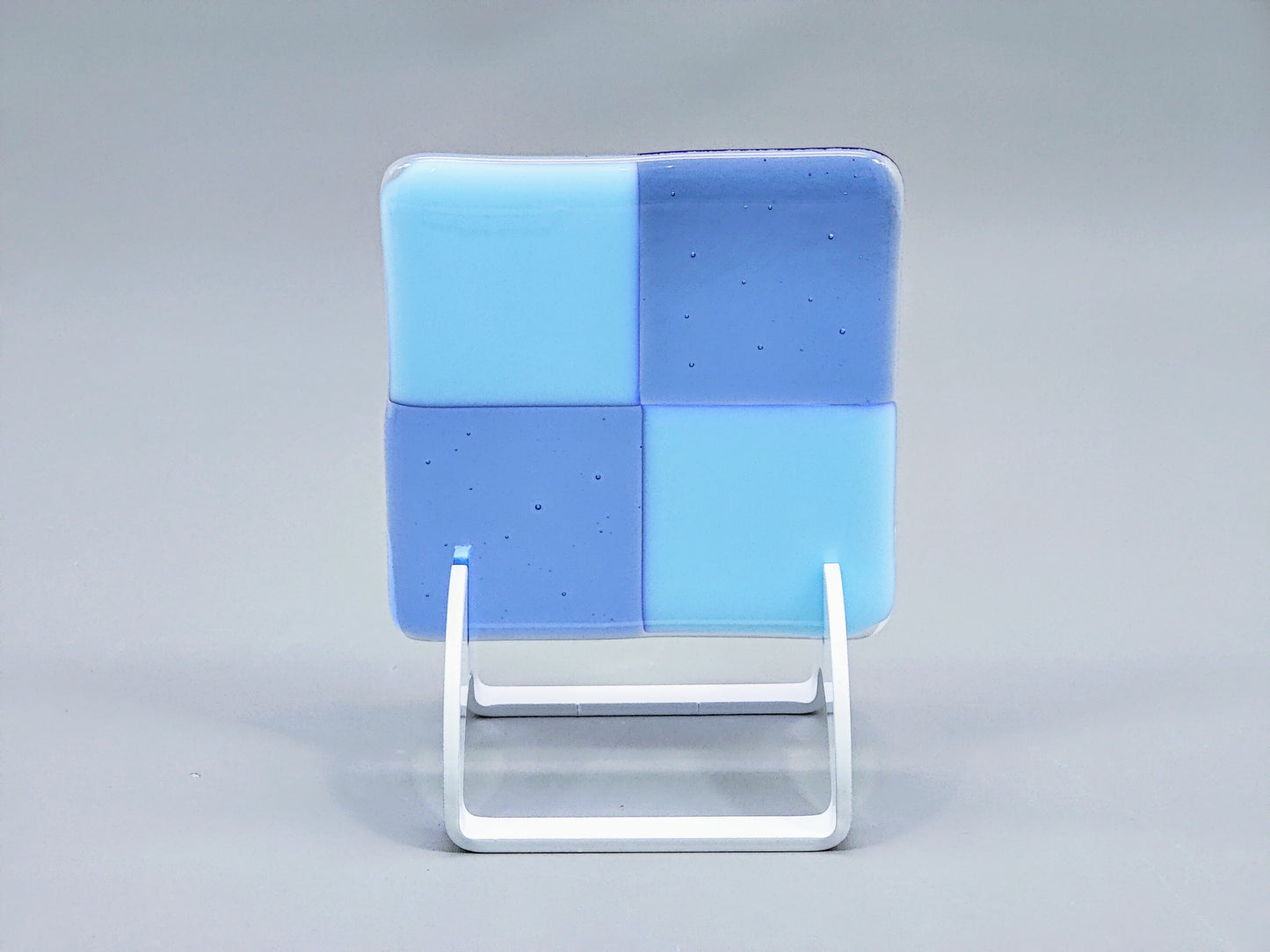 Powder-Coated Aluminum Fused Glass Art Stand - Up-Facing Curved, Standard Size