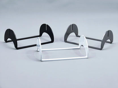 Powder-Coated Aluminum Fused Glass Art Stand - Up-Facing Curved, Large Size