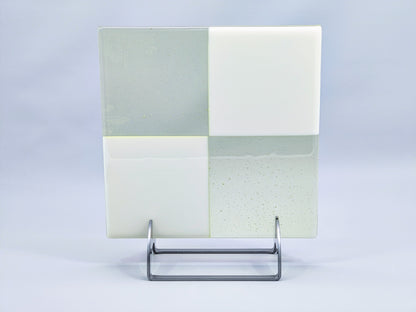 Powder-Coated Aluminum Fused Glass Art Stand - Up-Facing Curved, Large Size