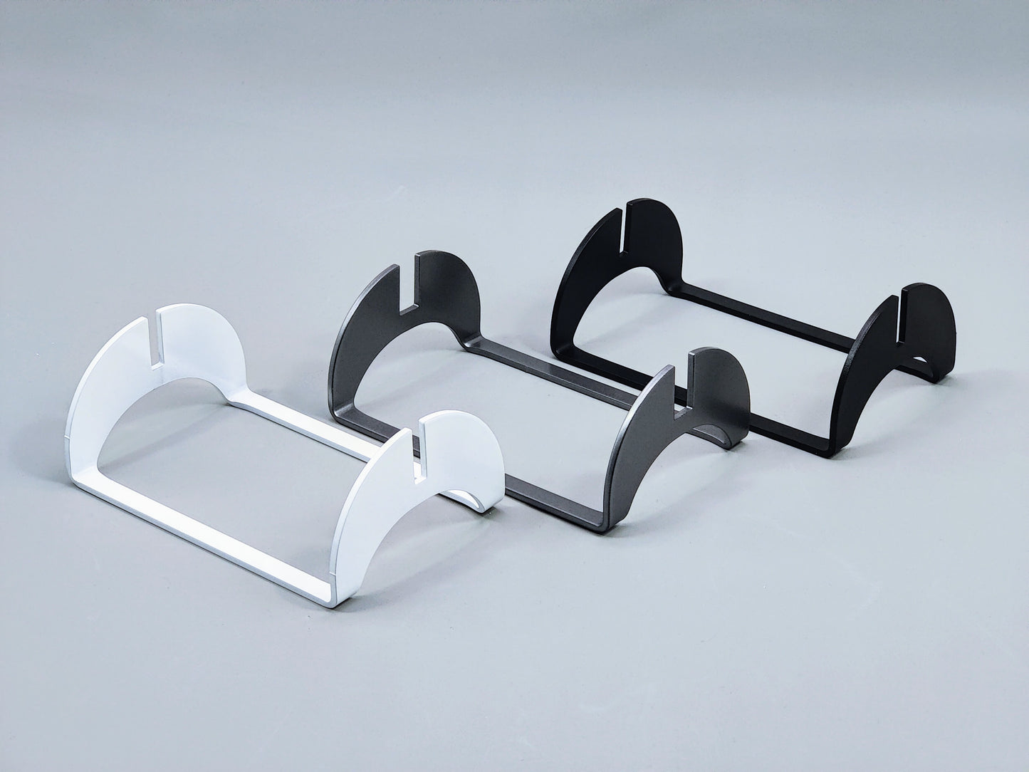 Powder-Coated Aluminum Fused Glass Art Stand - Up-Facing Curved, Large Size