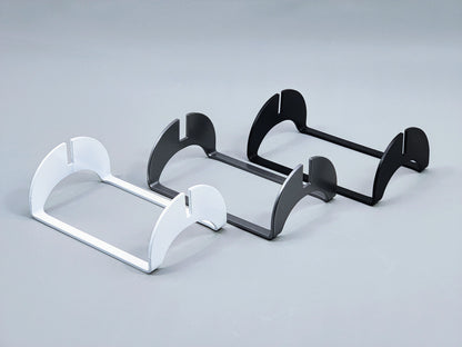 Powder-Coated Aluminum Fused Glass Art Stand - Up-Facing Curved, Large Size