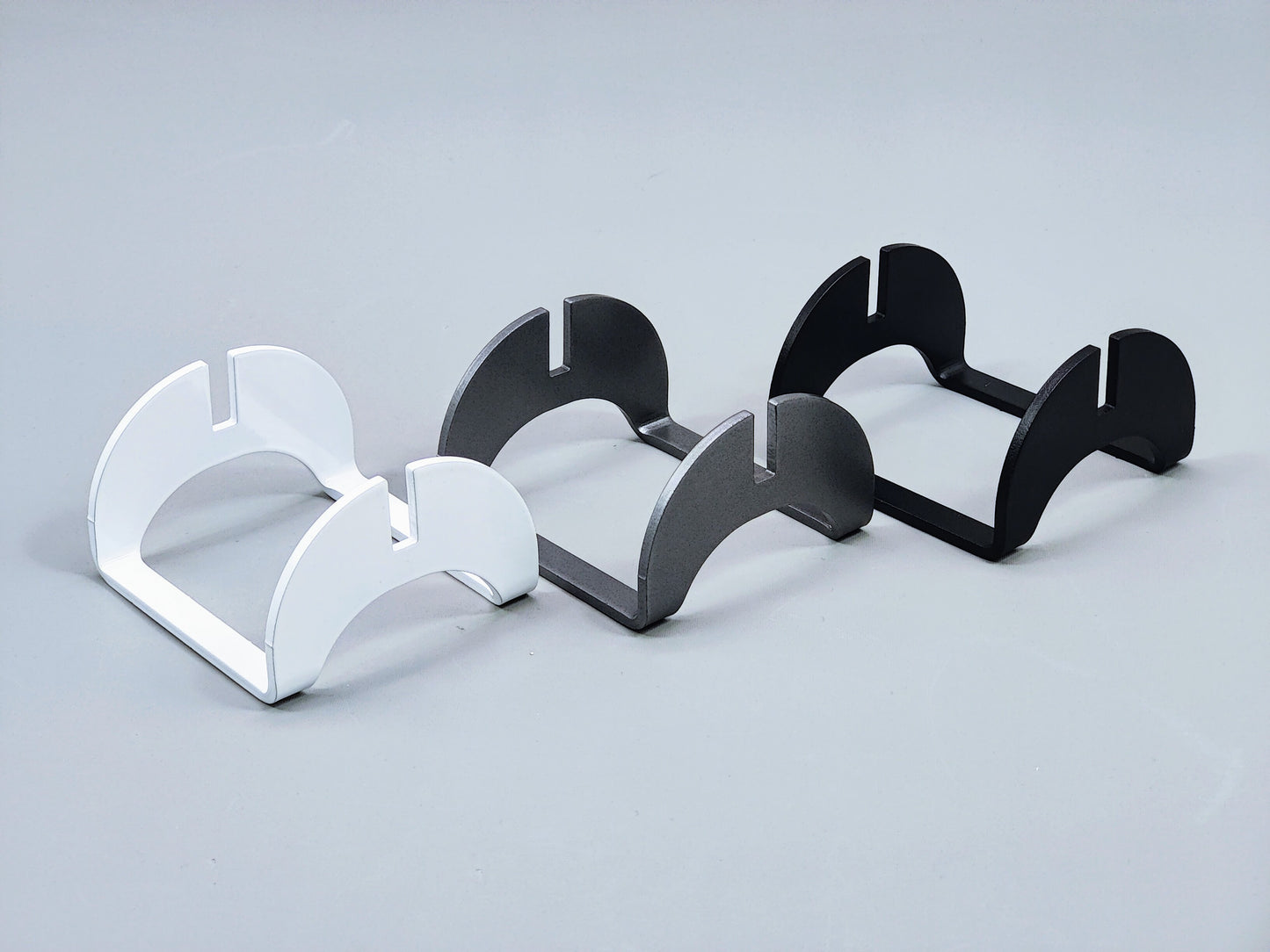 Powder-Coated Aluminum Fused Glass Art Stand - Up-Facing Curved, Standard Size