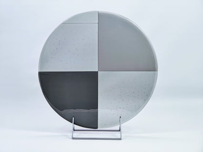 Powder-Coated Aluminum Fused Glass Art Stand - Up-Facing Angled, Large Size