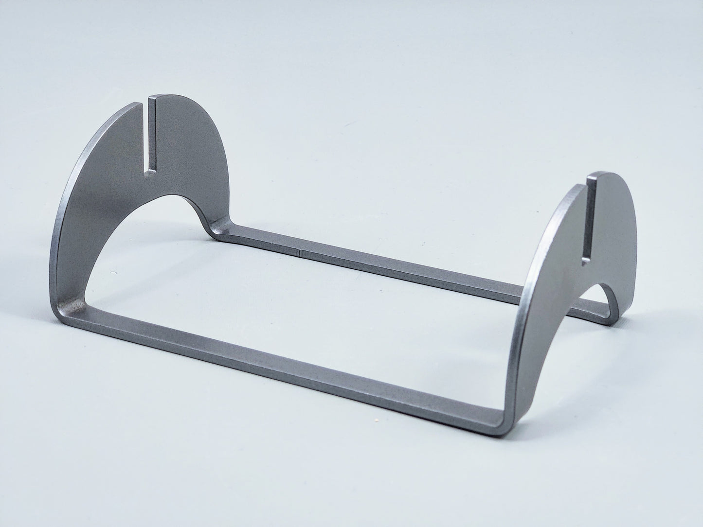 Powder-Coated Aluminum Fused Glass Art Stand - Up-Facing Curved, Large Size