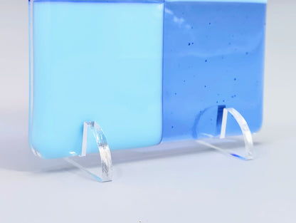 Clear Acrylic Mini 2-Piece Fused Glass Art Stand - 5 Pair Pack