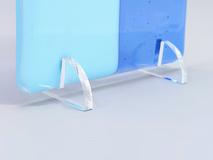 Clear Acrylic Mini 2-Piece Fused Glass Art Stand - 5 Pair Pack