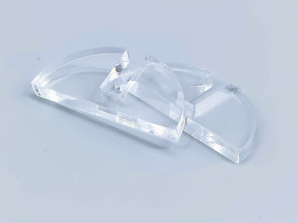 Clear Acrylic Mini 2-Piece Fused Glass Art Stand - 5 Pair Pack