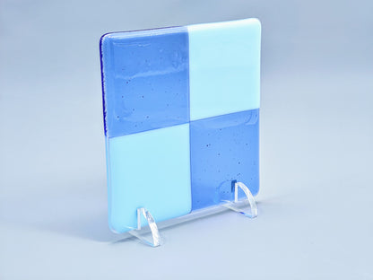 Clear Acrylic Mini 2-Piece Fused Glass Art Stand - 5 Pair Pack