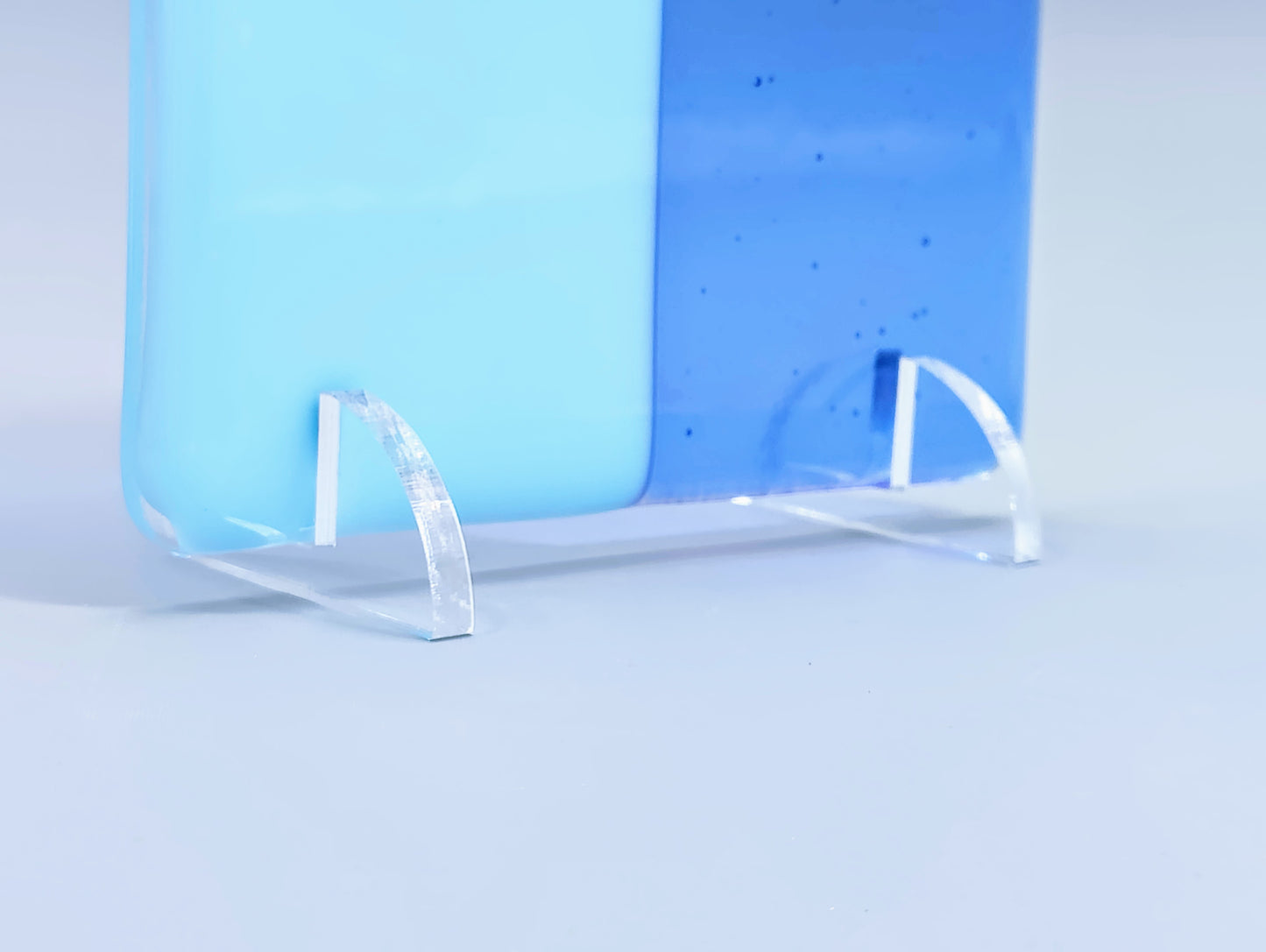 Clear Acrylic Mini 2-Piece Fused Glass Art Stand - 5 Pair Pack