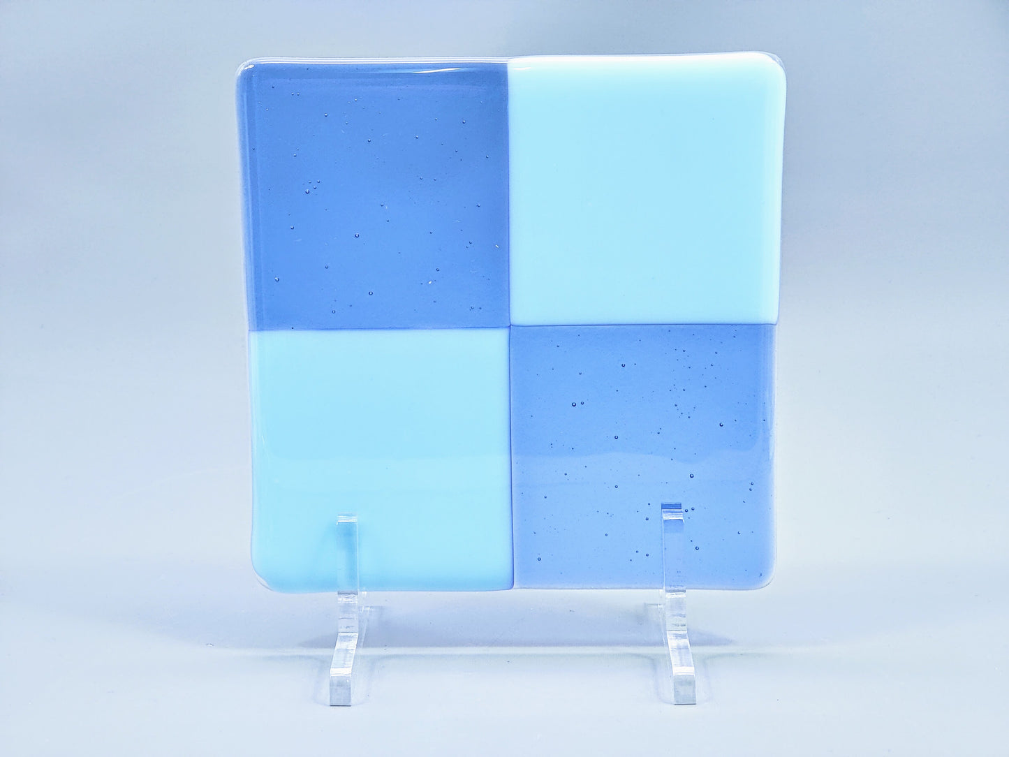 Clear Acrylic 2-Piece Fused Glass Art Stand - Straight, 5 Pair Pack