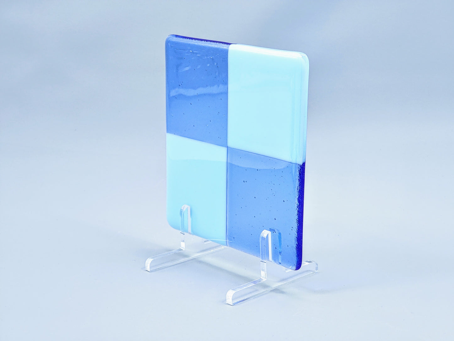 Clear Acrylic 2-Piece Fused Glass Art Stand - Straight, 5 Pair Pack