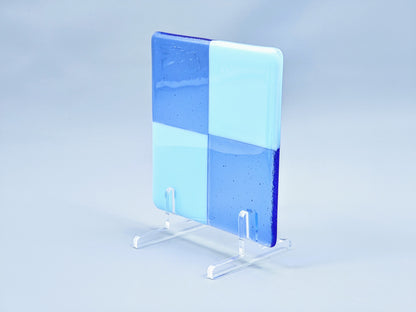 Clear Acrylic 2-Piece Fused Glass Art Stand - Straight, 5 Pair Pack