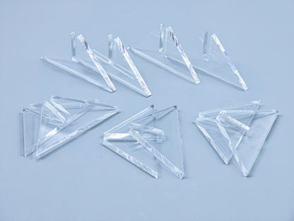 Clear Acrylic Mini Fused Glass Art Stand - Angled, 5 Pair Pack