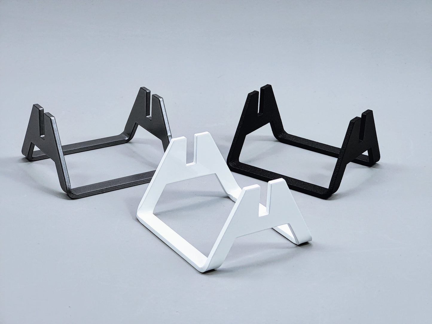 Powder-Coated Aluminum Fused Glass Art Stand - Up-Facing Angled, Standard Size