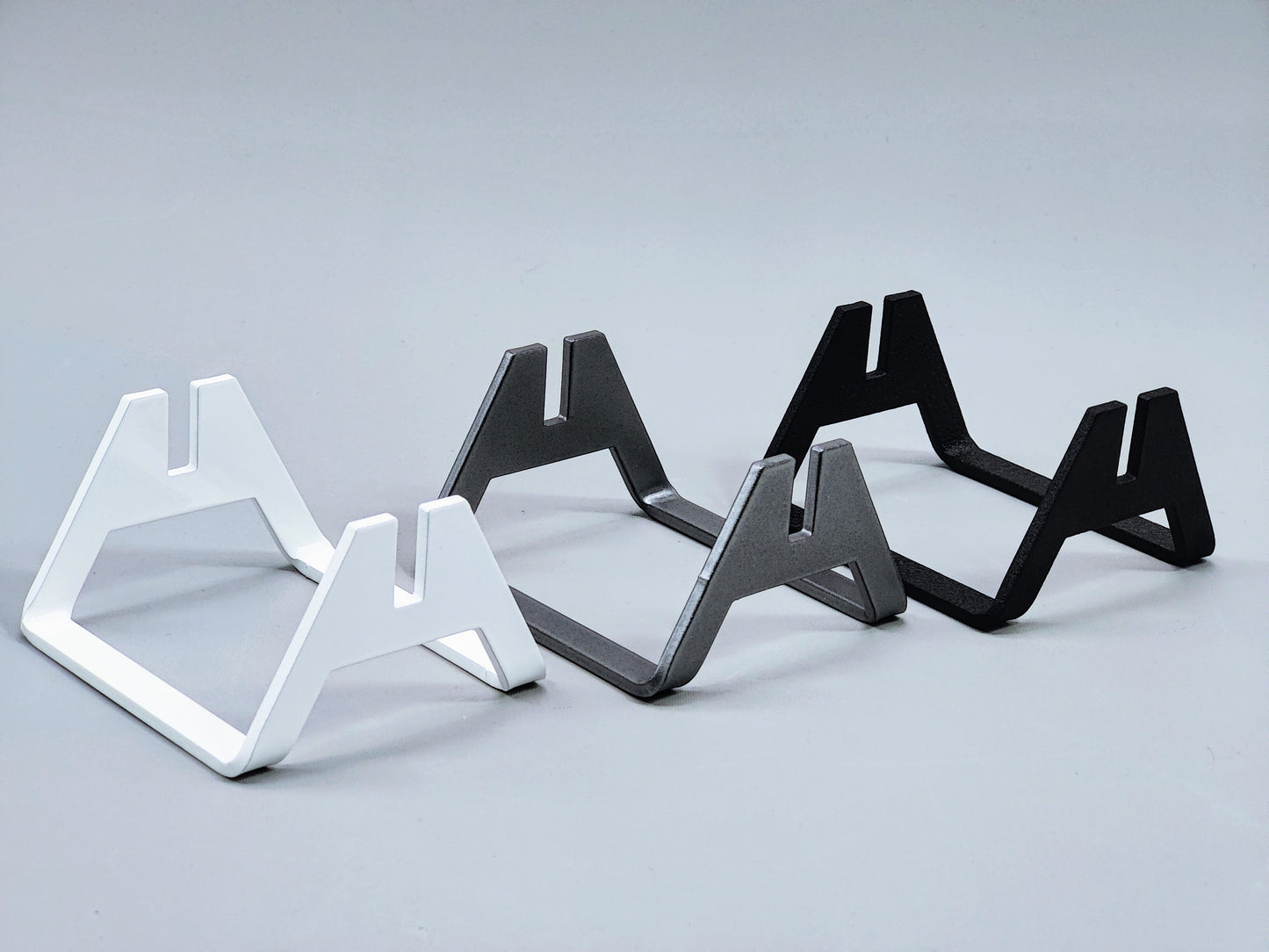 Powder-Coated Aluminum Fused Glass Art Stand - Up-Facing Angled, Standard Size