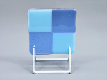 Powder-Coated Aluminum Fused Glass Art Stand - Up-Facing Angled, Standard Size