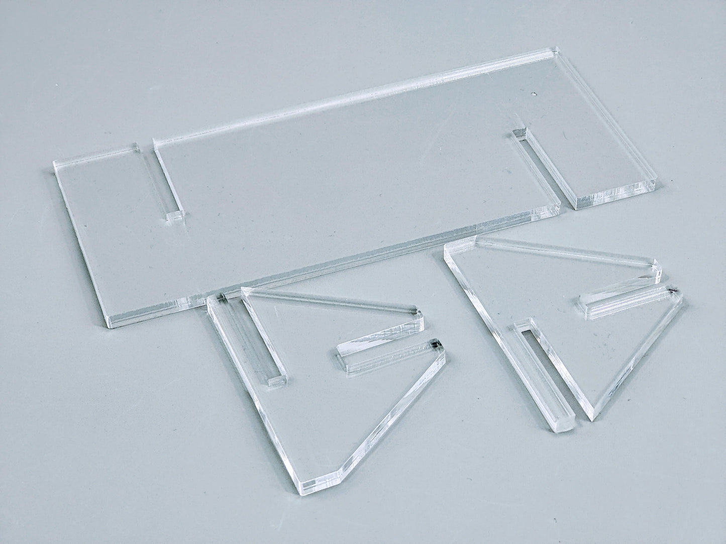 Clear Acrylic Collapsible Fused Glass Art Stand - Angled