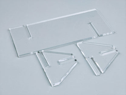 Clear Acrylic Collapsible Fused Glass Art Stand - Angled