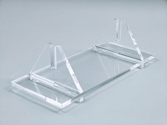 Clear Acrylic Collapsible Fused Glass Art Stand - Angled