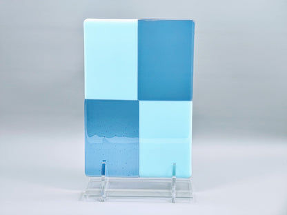 Clear Acrylic Collapsible Fused Glass Art Stand - Angled