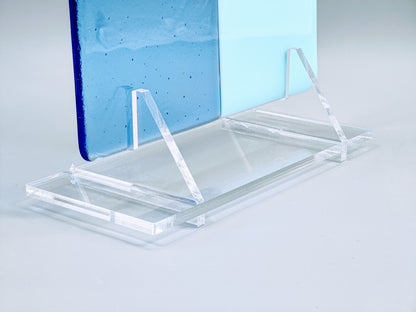 Clear Acrylic Collapsible Fused Glass Art Stand - Angled
