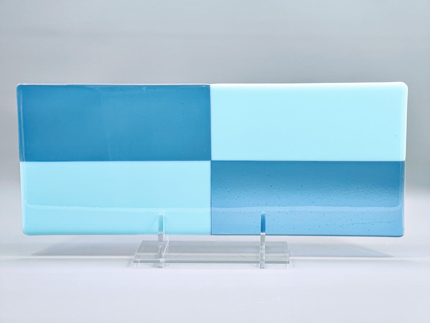 Clear Acrylic Collapsible Fused Glass Art Stand - Angled