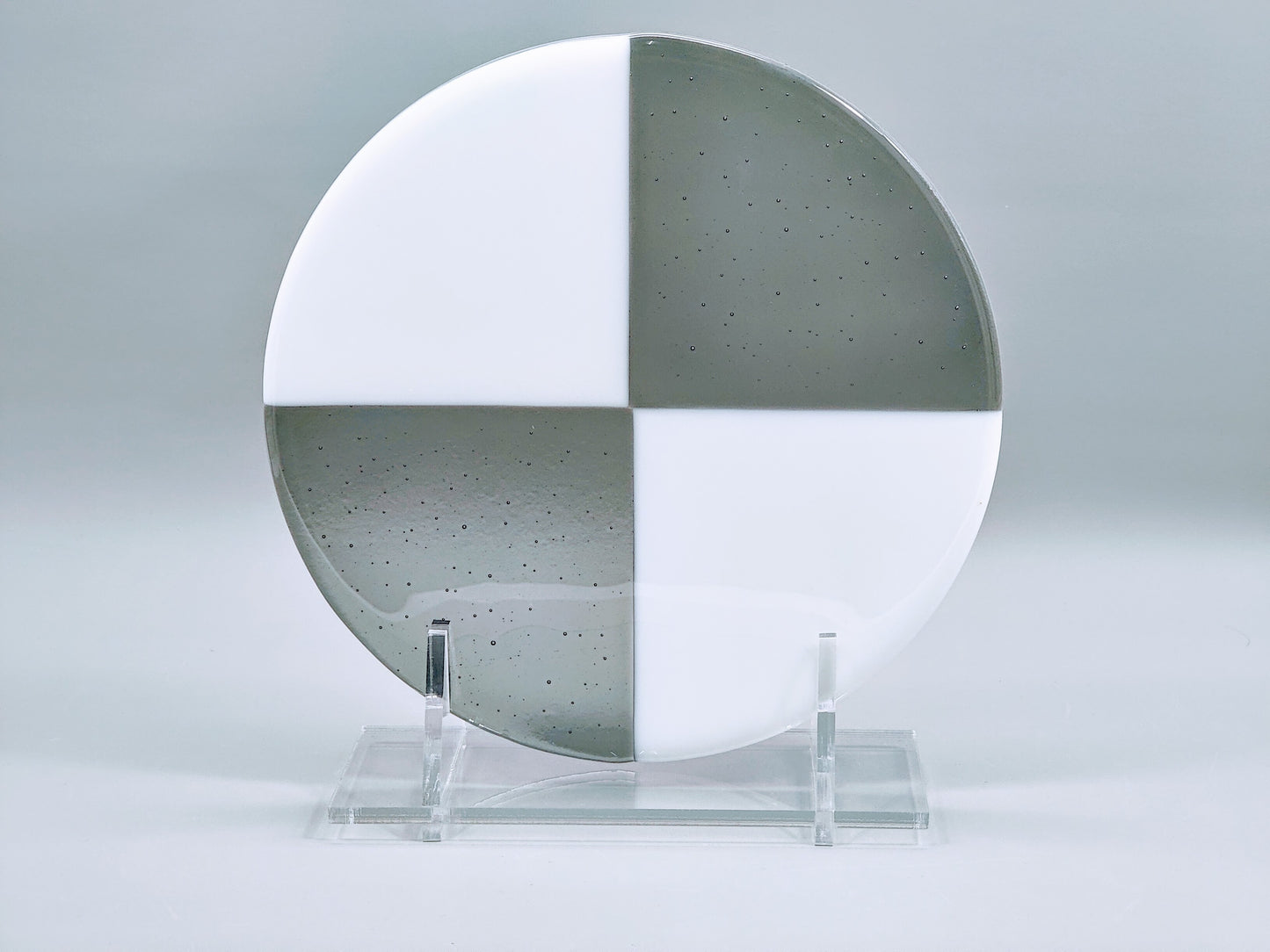 Clear Acrylic Collapsible Fused Glass Art Stand - Angled